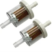 2-Pack 1/4" Inline Fuel Filter, 40 Micron Replacement, Compatible with Lawn Mowe