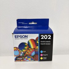 Genuine EPSON 202 Standard Color 3 Ink Cartridges Combo Exp 06/2026 New Sealed