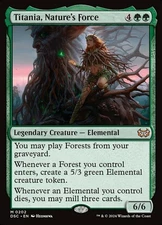 1 x Titania, Nature's Force - Commander: Duskmourn: House of Horror - NM-Mint - 
