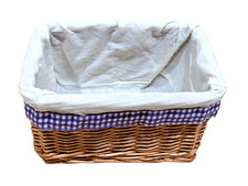 Small Wicker Basket with Cloth Liner