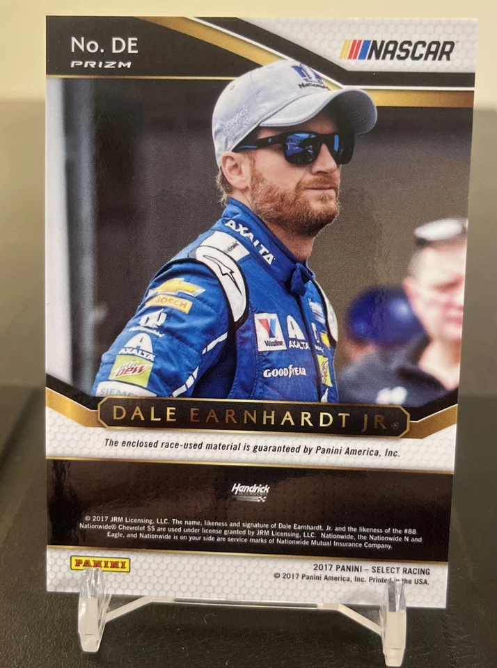 2017-18 Panini Select Select Swatches Dale Earnhardt Jr Prizm #DE (MEM) - Image 2 of 2