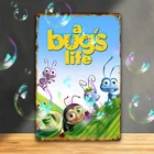 2D Flat, Vintage Tin Metal Signs Home Décor with "A Bug's Life" Movie Artwork -