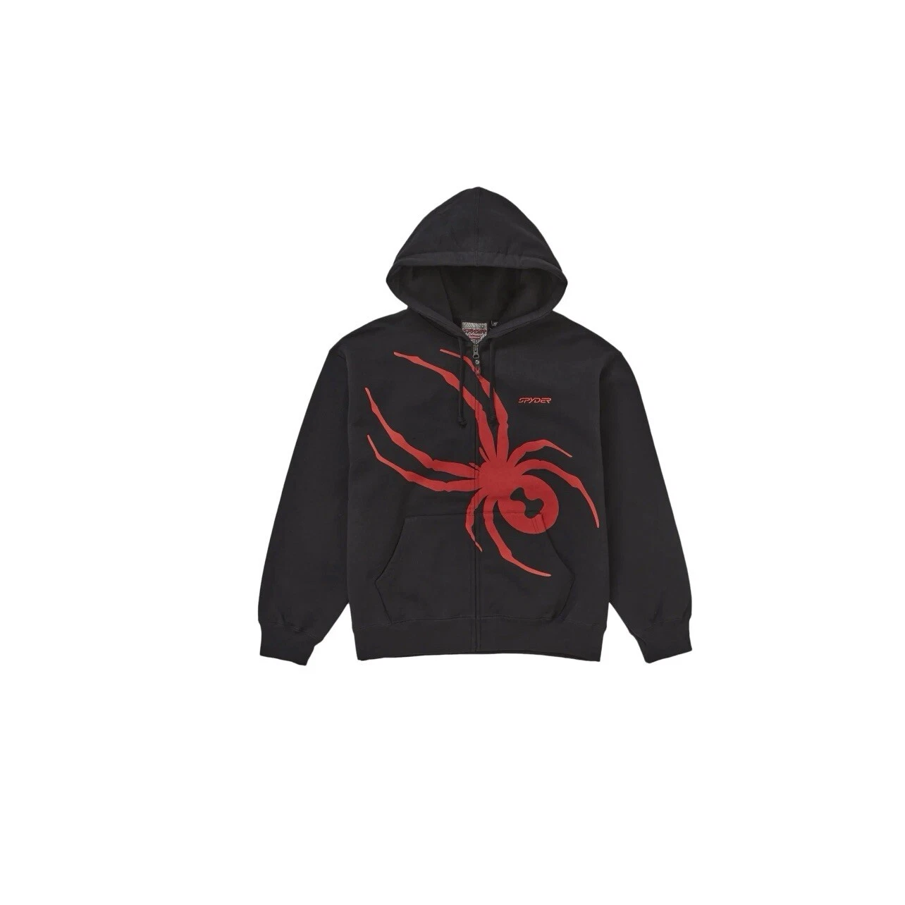 Sweat à capuche zippé Supreme Spyder noir taille : XL
