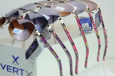 WHOLESALE LOT NEW VERTX CAMO WOMEN SPORT SUNGLASSES HALF FRAME 56600