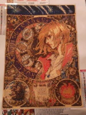 Diamant Kunstwerk Poster Heulen bewegliche Burg Anime Geschenk funkelnder Druck Ghibli Mucha