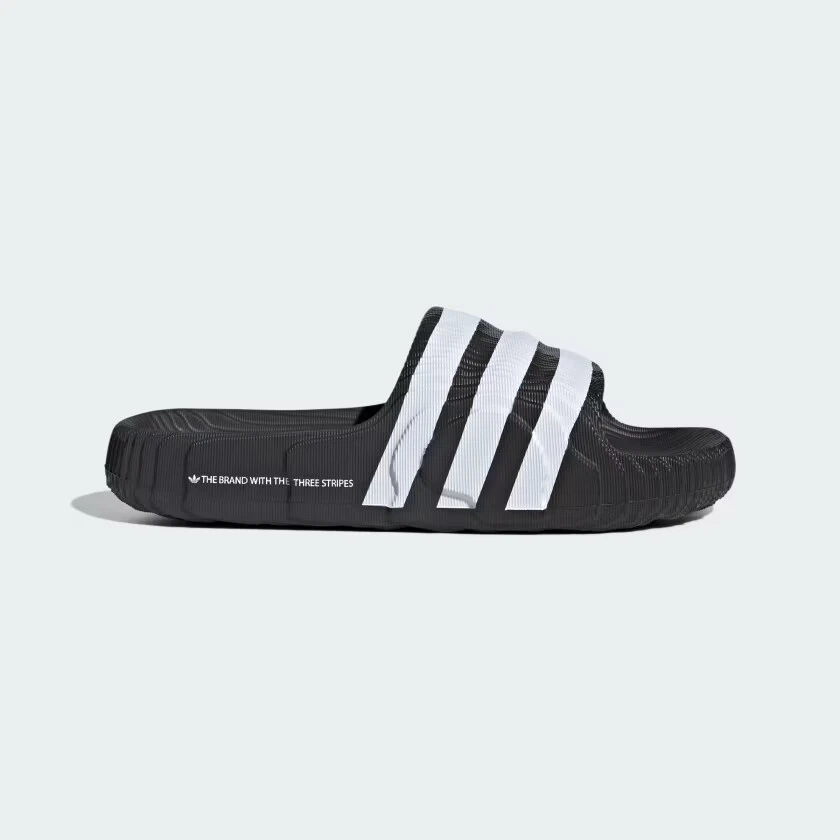Sandali Adidas Uomo ADILETTE 22 SLIDES IF3670 Core Nero Nuvola Bianco Righe