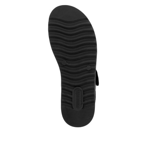 Remonte Women's Sandals Shoes Leather Black D0Q59 - Picture 7 of 11
