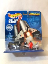 HOT WHEELS ACTION PACK JOHN GLENN #20868 MERCURY 7 & SPACE SHUTTLE NEW 1998