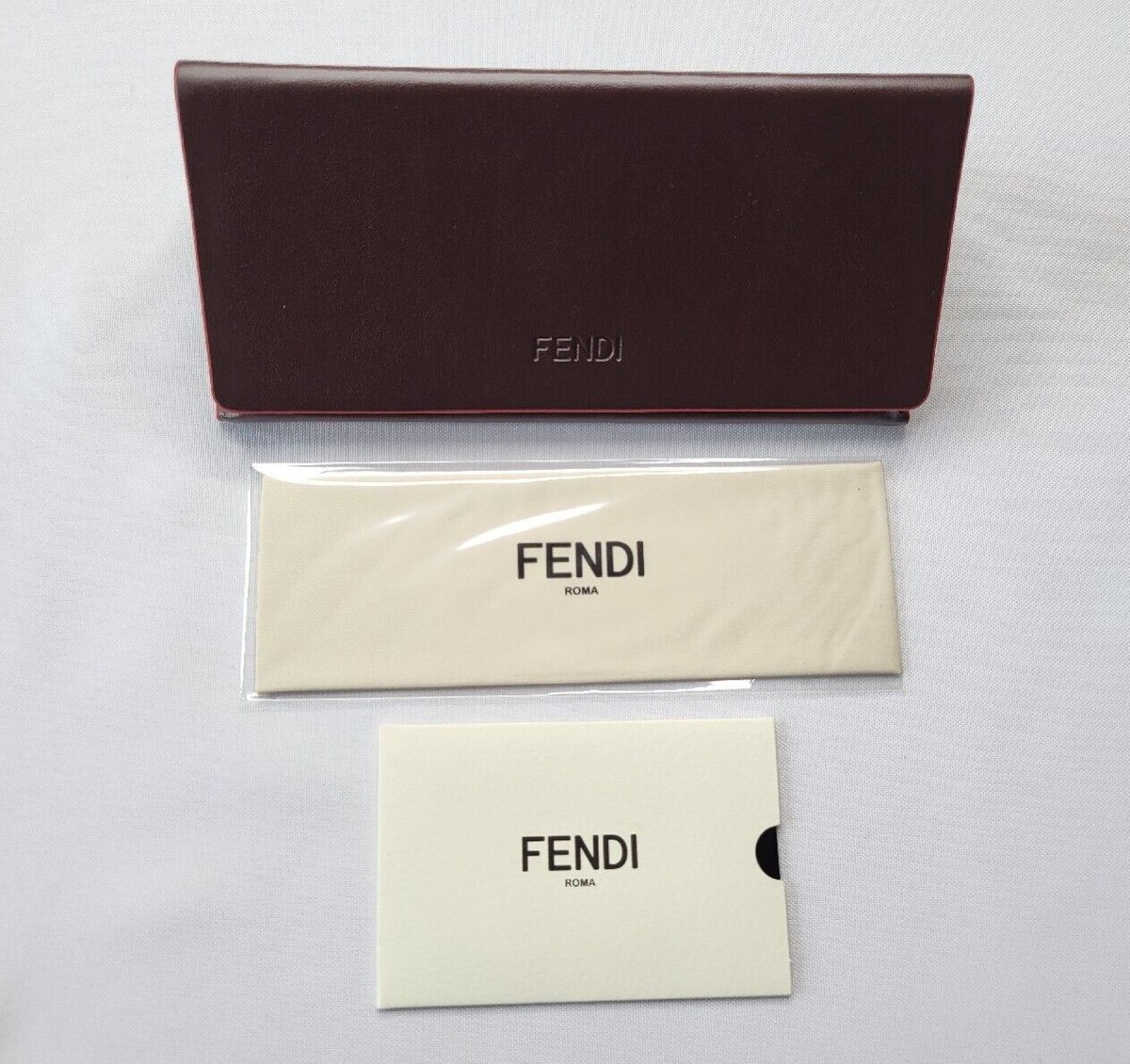 FENDI MEDIUM MULTICOLOR SEMI-HARD SUNGLASS CASE w CARD 