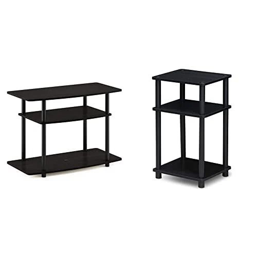 Turn N Tube TV Stand End Table Americano Black Espresso Black
