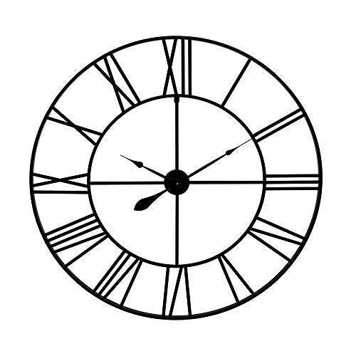 36 " Black Metal Cut Out Roman Numeral Wall Clock photo 36 " Black Metal Cut Out Roman Numeral Wall Clock photo