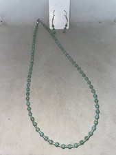 19  Handmade Bead Necklace Earrings Set Dyed Turquoise Howlite Beads New Beaded