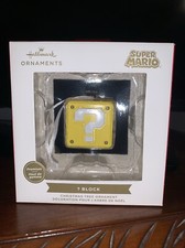 Hallmark  Mario Question Block  Mario  Ornament Window Box   2023  New