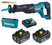 Makita DJR186ZK Akku-ReciprosäGe 18V SäBelsäGe + 2X Akku 6Ah + LadegeräT + Koff.