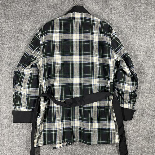 VTG 50s Marshall Field & Company Wool Plaid Smoking Dinner Jacket Belted Robe - Picture 14 of 21