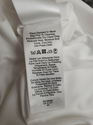DKNY Chiffon White Women's Pants Colorful Side Panel NEW Size 4 - Picture 10 of 10