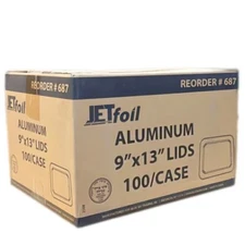 Wholesale Aluminum Lids for Half-Size 9'' X 13'' Aluminum Pans 100 Pieces Case