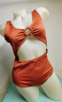 Monki Badeanzug Gr. 38 M Braunton Cut Out komplett gefüttert