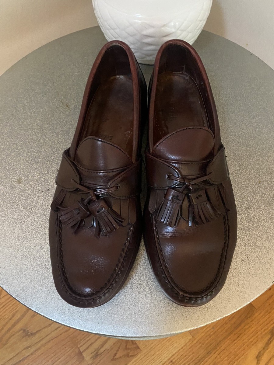 Allen Edmonds Enfield Brown Leather Kiltie Tassel Loafers  display picture 3