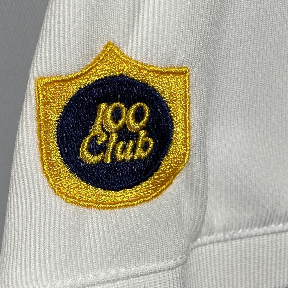 Nike Golf White Dri Fit Polo Shirt Mens XL Extra Large SS With 100 Club