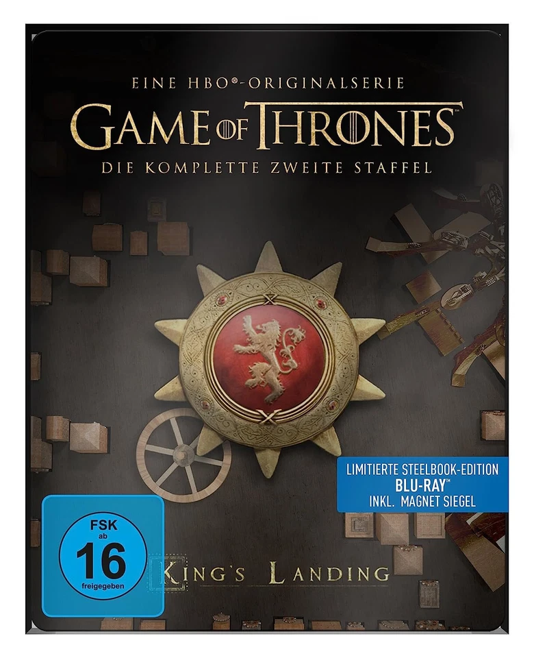 Game Of Thrones die komplette Staffel 2 Steelbook Edition mit Magnet Siegel