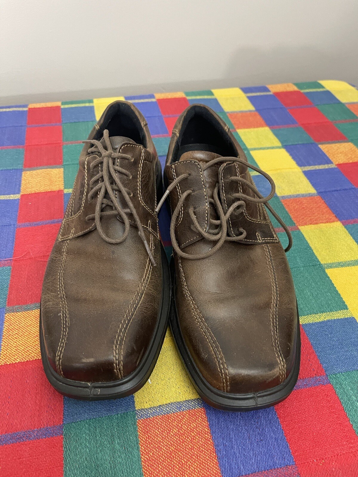 SAOLA Ecco Derby Uomo Lacciata Marrone EUR 40 Indossato delicatamente! Fondi eccellenti