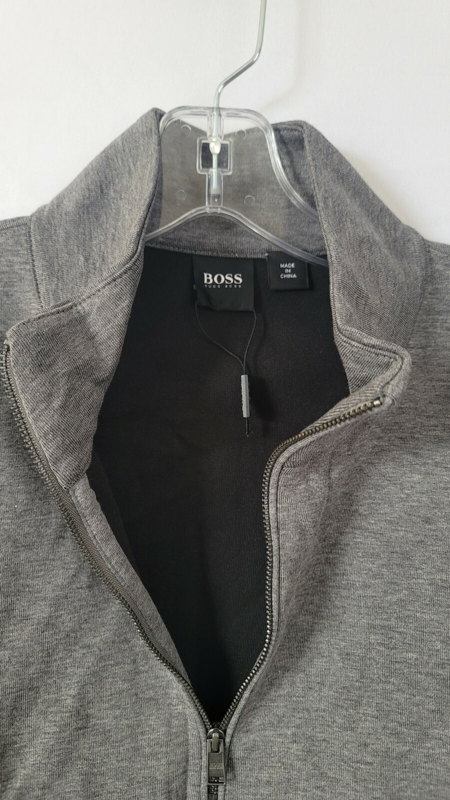 HUGO BOSS QUARTER ZIP MEN'S SWEATER XL GRAY eBay