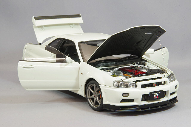 AUTOart R34 日産　スカイラインGT-R Nissan Skyline GT-R (R34) V-spec II (Bayside Blue) | AUTOart
