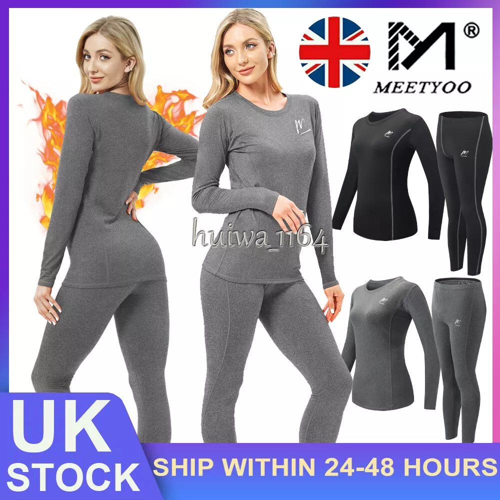 Women Ladies Thermal Underwear Set Top Bottom Base Layer Long Johns Winter  UK