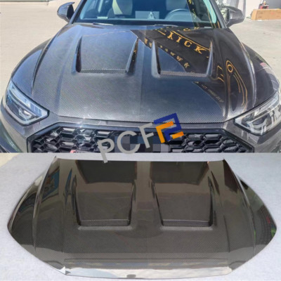 2021-2025 Dry Carbon Fiber Front Hood Vented Bonnet Cover Fits For