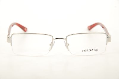 Authentic Versace Mod. 1183 1000 Silver/Red 52mm Frames  display picture 2