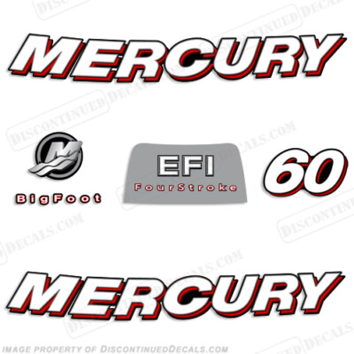Fits Mercury 60hp 4-Stroke EFI Decal Kit - 2006