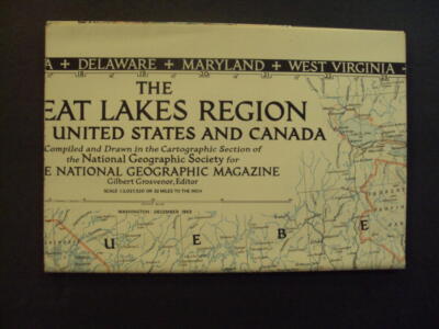 National Geographic Map Of Great Lakes Region Of The United States/Cana ...