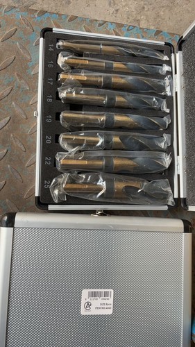 8PCS Cobalt Blacksmith Titanium Reduced Shank HSS Steel Drill Bit Set 14-25mm - Picture 18 of 20