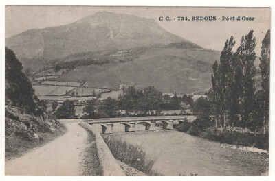 Old postcard 64 - BEDOUS: BONE BRIDGE (PYRÉNÉES-ATLANTIQUES) WRITTEN