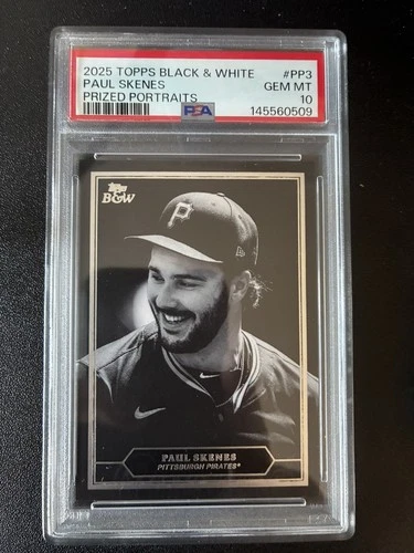 2025 Topps Black And White B&W Paul Skenes Prized Portraits #PP3. PSA 10! 🔥🔥