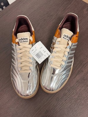 ADIDAS WALES BONNER X SAMBA MILLENNIUM SIZE 45 1/3 SILVER METALLIC EASY YELLOW