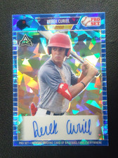 Derek Curiel 2021 LEAF PRO SET BLUE CRYSTAL AUTO 6/25 Card #PADC1