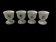 (4)Villeroy & Boch Petite Fleur Garden Flowers Egg Cups White/Multi DISCONTINUED