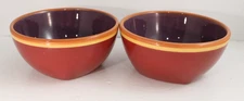 Dansk Coba Mayan Purple & Red Soup Bowls * Set of 2 * China 6 1/8" V. NICE