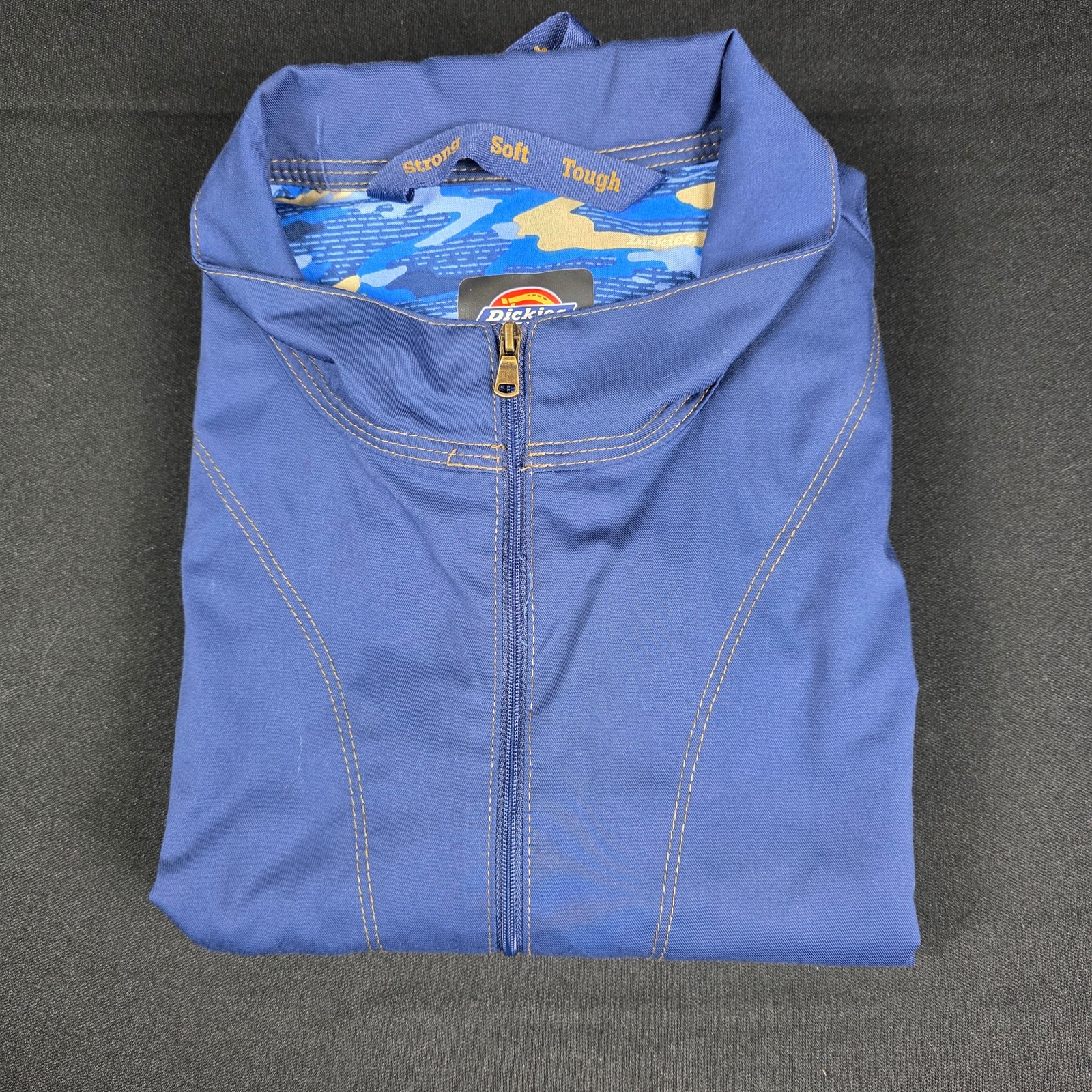 Dickies Women's XL Navy Blue Full Zip Activewear Jacket Polyester Blend DK302