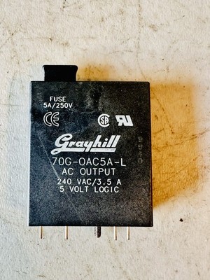 Grayhill 240VAC 3.5A 5V Logic 5A/250V Fuse AC Output 70G-OAC5A-L
