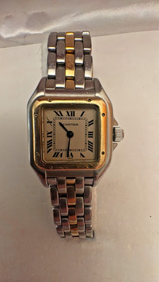 Cartier Panthere Damen-Quarzarmbanduhr 22 mm Stahl & 18 Karat Klassiker