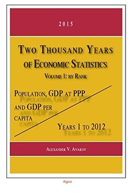TWO THOUSAND YEARS OF ECONOMIC STATISTICS, YEARS 1 - 2012: By Alexander V.