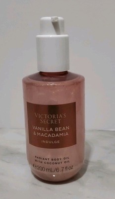 Victoria's Secret Vanilla Bean & Macadamia Radiant Body Oil Shimmer Hydrate NEW