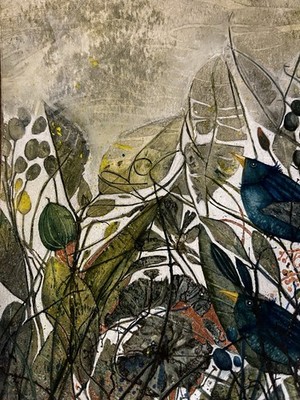 Original Aquarell Gemälde ca. 26,3 x 26,3 cm. Signiert. Nicht gerahmt