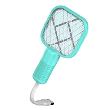 Electric Mosquito Swatter UV Light Bug Zapper Rechargeable Fly Killer Insect Rac