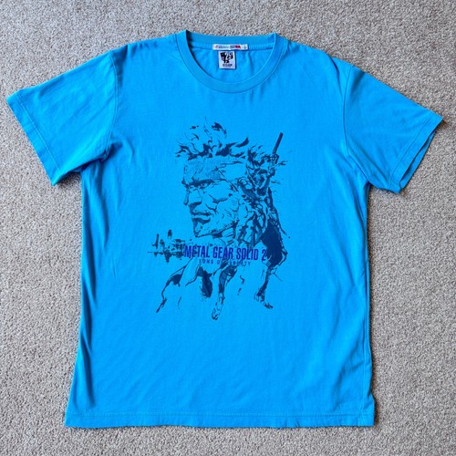 Uniqlo UT Metal Gear Solid 2 25th Anniversary Graphic T-Shirt Unisex Sz L Blue