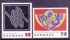 Denmark 1204-05 MNH 2001 Contemporary Paintings Missus & Postbillede Set of 2