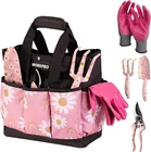 WORKPRO 5PCS Gardening Tools, Aluminum Heavy Duty Garden Tool Set with Bag, Idea